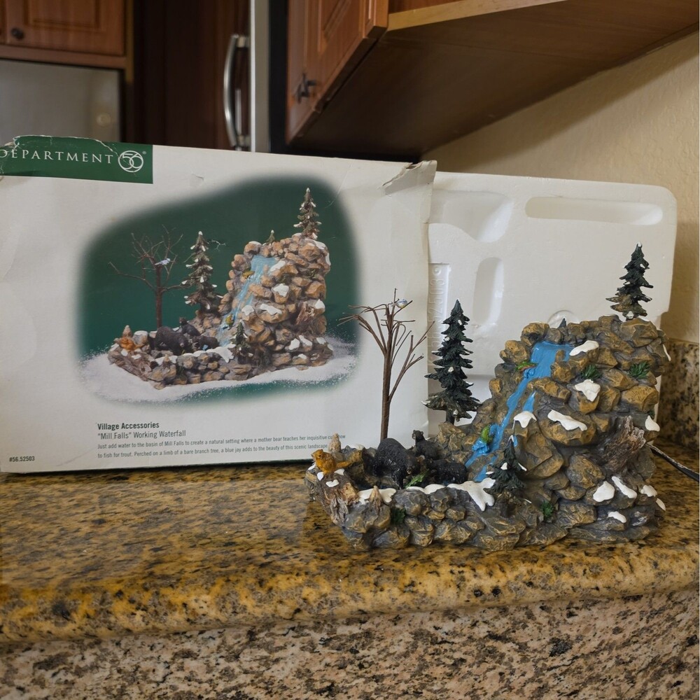 Department 56 Mill Falls Working Waterfall Christmas Village Accessory